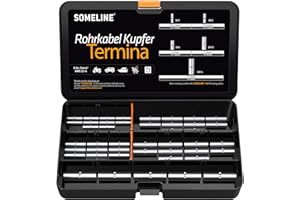 SOMELINE® Juego de terminales de cable de anillo de la, conector a tope terminales de cable engarzados para cables desnudos de 0,34-6 mm², 10-16 mm² Insulated Kabelverbinder Stoßverbinder