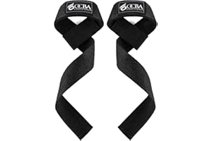 OCBA Sangles de Poignet pour haltérophilie, Bandages de Poignet Robustes rembourrés en Coton pour Gymnastique Support de Poignet Powerlifting, poignées de Fitness