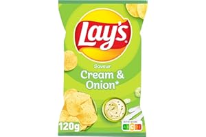 Lay's Chips Saveur Cream Onion, Oignon, 120 g