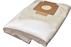 SauberMann 10x Vliesbeutel für Kärcher - T 12/1, T 15/1, T 17/1 (Weiß, Reißfest, Mikrovlies, 55 x 42cm, Ø 48mm)