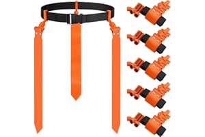 Junkin 6 Players Flag Football Belts and Flags Set Adjustable Football Belt with 3 Flags Per Belt for Kids Teens Adults