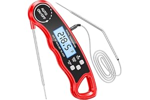 ‎CIRYCASE CIRYCASE Fleischthermometer Digital, Sofort Lesen Bratenthermometer Ofenthermometer, Externe Lange Sonde mit 102cm-Edelstahlkabel, Zeigerthermometer, Backofenthermometer für Küche, BBQ, Ofen, Backen