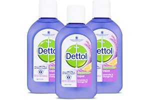 Dettol Antibacterial Disinfectant Liquid, Concentrated Cleaner, Kills 99.9% of Bacteria & Viruses, Lavender and Orange, Pack of 3 x 500ml, Total 1.5L