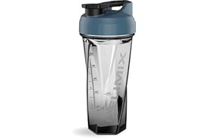 Helimix 2.0 Vortex Protein Shaker, 800 ml (28 oz) - Gourde Portable et Étanche pour Boissons Protéinées & Smoothies, Sans Bille, Compatible Lave-Vaisselle