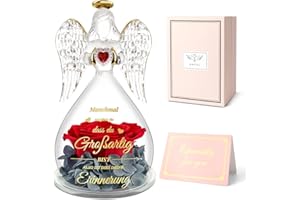 ‎MIOFULA Miofula Geschenke für Frauen, Ewige Rose Engel Geburtstagsgeschenke für Frauen, Echte Rose Inspirierende Geschenke für Freundin, Schwestern, Kollegen, Ehefrau, Mutter, Oma zum Geburtstag Weihnachten