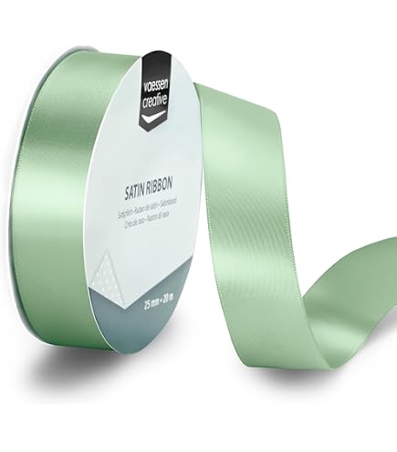 C.E. PATTBERG SHEER Nastro organza color oliva, nastro chiffon per pacchi regalo, lungh. 25 m, largh. 72 mm, nastro largo per incartare regali, decorare, bricolage, nastri decorativi tessuto