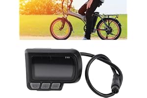 LCD-skärm, EN06 6-pin Vattentät Trådcykelhastighetsmätare Enkel Att Installera E-cykelkontrollpanel för 22,2 Mm Styre, 24V 36V 48V 60V, Bred Applikation