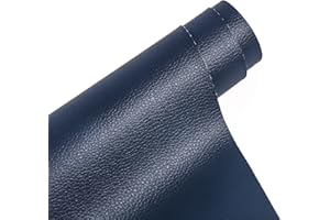 YushengTai Simili Cuir Autocollant, Kit Réparation Adhésif 40 x 150 cm Pour Canapés, Sièges de Voiture, Sacs à Main - Bleu Foncé