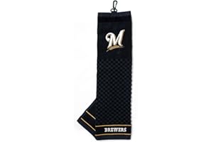 Team Golf MLB - Asciugamano da golf ricamato, motivo a scscrubber con logo ricamato