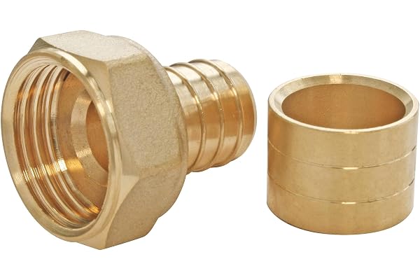 SOMATHERM FOR YOU, Raccord à glissement pour tube PER Ø16 mm - Ecrou tournant 15/21 (1/2") - Sachet de 2 pièces - Assemblage rapide, résistant à la corrosion, pour chauffage et sanitaire