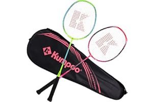 KUMPOO Professional Badminton Racket, Lightweight Badminton Racket, High Tension String Full Carbon Fiber Shaft Badminton Racket with Racket Cover Bag