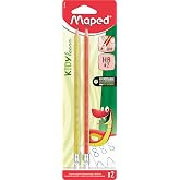 Graphite Learning Pencils x2 Blister - Ideal for Children - Natural Colours - Improves Writing - Maped