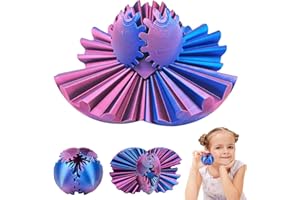 AOMANTIC SARL Gear Ball, Gear Sphere, Zahnrad Kugel, Cube Fidget Ball, 3D-Gedruckter Zahnradball, Würfel-Zappelball-Spielzeug, Fidget Zahnradball Spielzeug, Zahnrad Cube Reizspielzeug für Erwachsene Kinder