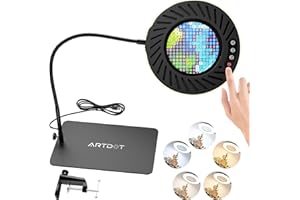 ARTDOT 10X Magnifying Glass with Light and Stand for Diamond Painting Kits, Magnifer for Diamond Art Accessories Hobbies Crafts Reading Close Work