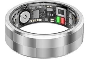 MINGTAWN Fitness Tracker per Uomo e Donna - Anello Intelligente Impermeabile 5ATM con Monitoraggio dell'Attività, del Sonno Salute, Passi, Smart Ring Design alla Moda, Argento 9