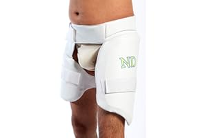 ND Sports Cricket Thigh Guard Set – Dual Protection Hip & Thigh Pads – Adjustable, Lightweight & Shock-Absorbing Batting Guard