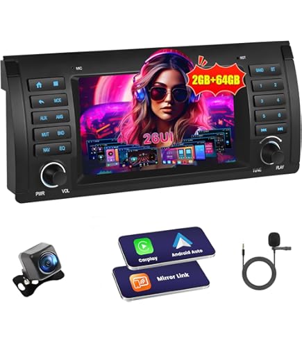 Autoradio Android 14 Pour BMW Série 5 E39/M5 - Qualcomm 8-core, 8Go RAM, 128Go ROM, CarPlay/Android Auto, GPS, 4G