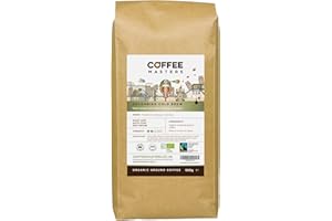 Coffee Masters Colombian Cold Brew Ground Coffee - 500g Light Roasted Espresso Ground Coffee for Cold Brewing - Organic, Single Origin, Fair Trade Coffee Ground from 100% Arabica Coffee Beans