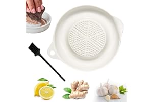 Mlczwt Râpe en Céramique Blanc pour Ail, Gingembre, Fruits, Légumes - Plaque à Râper pour Oignon, Épices, Carottes