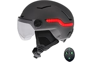 T'nB - Vizion Casque Vélo et Trottinette Électrique, LED Connectées, Clignotants Télécommandés, Visière Anti-UV, Batterie USB-C