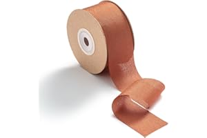 MORSUNBELA Nastro Chiffon Nastri Terracotta 3,8 cm x 23 m Nastro per Confezioni Regalo,Inviti di Nozze, Decorazioni per Feste di Compleanno