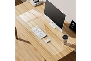 Almohadilla de Escritorio Transparente, Aisakoc 80 * 40cm Protector Escritorio Antideslizante, Impermeables Estera de Escritura de PVC para Oficina/Hogar