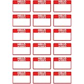 Bimotif Sticker, Hello My Name Is isimlik, okul etiketi, 4.5x3 cm, 180 adet (10 sayfa) Tek Ebat