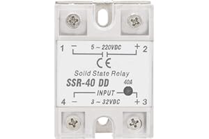 Solid State Relay, Akozon SSR-40 DD 40A 5-220VDC Solid State Relay Module For Industrial Automation Process