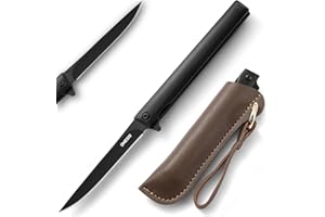 Omesio couteau pliant fin Slim Sharp, Outdoor couteau de poche, couteau de poche porte-clés, comme coupe-papier, tranchant