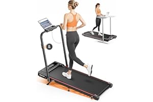 TOPUTURE Folding treadmill with 9% Incline, 4 in 1 Treadmills for Home & Office, 12km/h Portable Compact Treadmills, 2.5HP Under Desk Treadmill, Mute Magnetic Remote, App & LED Display, No Assembly