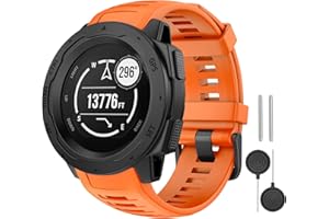 MYSNBKN Garmin Instinct Bracelet, Bracelet de montre de remplacement en silicone souple pour Garmin Instinct/Garmin Instinct 2/Solar Tactical avec outils d'adaptation