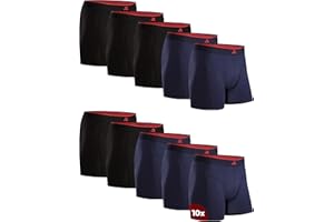 DANISH ENDURANCE Boxer Uomo in bambù Ultra Morbido, Mutande Boxer Bamboo Comodi, Traspiranti, con o Senza Apertura Frontale, 6 o 10 Paia