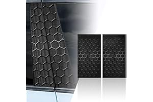 JSCARLIFE 2Pcs Personalized Honeycomb Car Center Pillar Stickers,HD Printed PET Waterproof Car Stickers,Honeycomb Decoration Stickers for Car Window Door Center（J Color