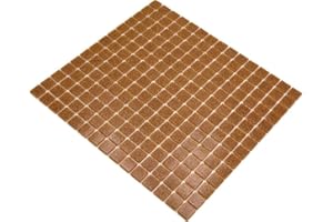 CONWIRE Mosaïque de piscine marron - Carrelage en verre brillant - Carré, mur, sol, cuisine, salle de bain, douche