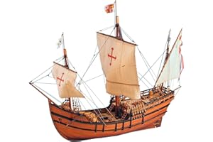Artesanía Latina - Maquette de Bateau en Bois - Caravelle Espagnole de la Découverte de l'Amérique, La Pinta - Modèle 22412, Échelle 1:65 - Modèles Réduits à Assembler - Niveau Moyen