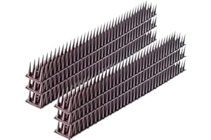 Yomiro Dissuasori a Spuntoni Anti Piccioni, Veleno per Allontanare gli Uccelli, Spaventapasseri Scaccia Gatti 3.6m, Marrone