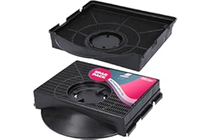 McFilter I 2x filtres à charbon actif pour hottes aspirantes convient à Elica F00189/S, Type 303, Whirlpool 484000008581, AEG 902979360/2, IKEA Nyttig FIL 558 - filtre pour hotte aspirante
