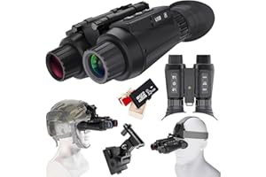 BraveKing Nachtsichtgerät mit 3D-Vision-Effekt 8X Digital Zoom Völlig Unabhängig Einstellbare Nachtsichtbrille Jagdfernglas Infrarot-Fernglas mit 4K-Videoaufzeichnung für Erwachsene Freihändiges NGV
