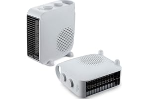 Calefactor GRUNKEL CF-2000DUAL 2000W | 2 Niveles de Potencia | Termostato Regulable | Función Ventilador | Uso Horizontal o Vertical | Protección Sobrecalentamiento | Diseño Compacto Dual Position