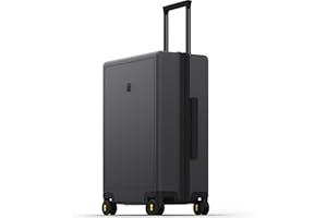 LEVEL8 Maletas de Viaje Rígida 4 Ruedas Trolley 66 cm 100% PC Maleta con Diseño de Textura de Microdiamante Equipaje de Mano con Cerradura TSA, 66x44.5x26.5cm, 67.9L, Gris
