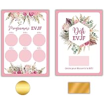 2 Jeux Cartes à Gratter EVJF | Défis Personnalisables Pour Enterrement De Vie De Jeune Fille