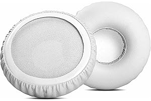 ‎DOWITECH DowiTech Wymienne nauszniki kompatybilne z bezprzewodowymi słuchawkami House of Marley Positive Vibration 2, wymienne nauszniki z białą skórą