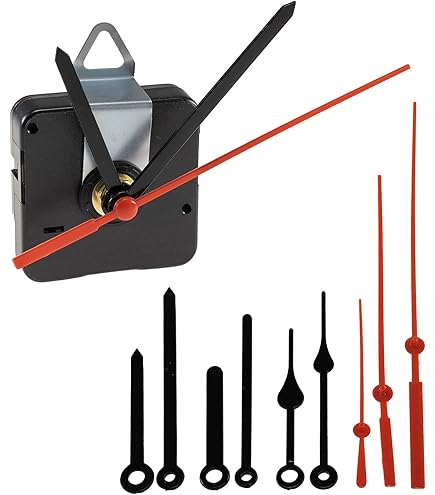 Doe-het-zelf Wandklok WinTaim Inclusief Wijzers, Kwarts, , Bewegingsmechanisme, Op Batterijen, Doe-het-zelf Reparatie, Vervangende Klok, Onderdelen Motor (13 Mm Totale Aslengte, 1 Pak Wijzers Batterij Aangedreven Klokbeweging