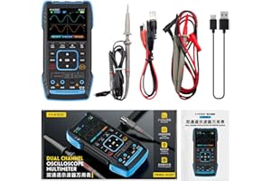 Gulitech 2C23T Handheld Digital Osciloscopio Multímetro + Función Generador de Señal 2023 Latest 3IN1 Dual Channel 10MHZ*2 50MS/s(2C23T), GT-FNIRSI-2C23T
