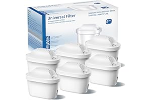 BREOILUTLE Filtri, Sostituzione per Brita Maxtra+ Plus, Maxtra Pro All-in-1 Filtro, Filtro per bollitore Compatibile Con Brita Mavea Filtri per acqua, Riducono Cloro, odori, Metalli Pesanti, 6