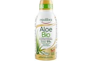 Equilibra Integratori Alimentari, Aloe Bio, Integratore Aloe Vera Puro Succo con Polpa 99%, Aloin Free, 100% Filiera Italiana Biologica, Vegan, Naturalmente Privo di Lattosio, Senza Glutine, 750 ml