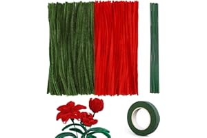 BDHYYM 200Pcs Scovolini Colorati per Lavoretti,Scovolini Ciniglia,Pipe Cleaner Scovolini Colorati Pipa per Progetti Artigianali di Bouquet di Fiori di Rosa Fai Da Te Bastoncini Decorativi in Ciniglia