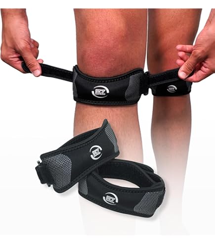 FASCIA GINOCCHIO GAMBA TUTORE GINOCCHIERA ELASTICA TRAUMI SUPPORTO - Foto 13