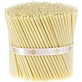 Danilovo Thin Taper Beeswax Candles - Honey-Scented, Decorative Candles Ideal for Birthday Decoration or Church Prayers - White Drip Free, Tall & Smokeless Pack of 50 pcs, 5.9 x 0.2 inch