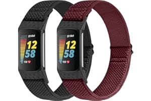 WNIPH Compatible con pulsera Fitbit Charge 5, correa de repuesto ajustable de nailon elástico deportivo para Fitbit Charge 5, para hombre y mujer